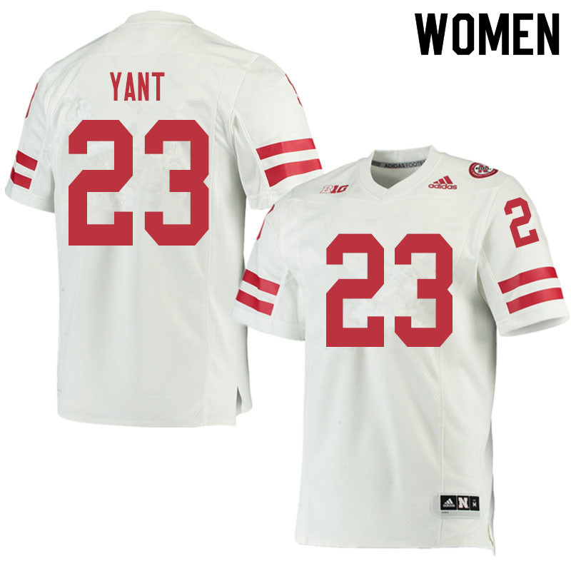 Women #23 Jaquez Yant Nebraska Cornhuskers College Football Jerseys Sale-White - Click Image to Close